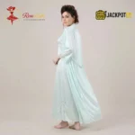 Satin Silk 2-Pcs Long Nightwear Lingerie - Image 22