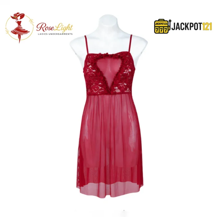 Temptation's Touch Soft Net Lingerie – Elegant Lace Trim Romantic Nightwear - Image 5
