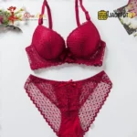 Thin Padded Wired Soft Full Lace Set - Image 2