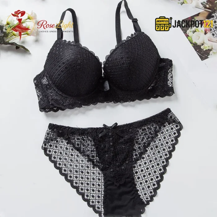 Thin Padded Wired Soft Full Lace Set - Image 3
