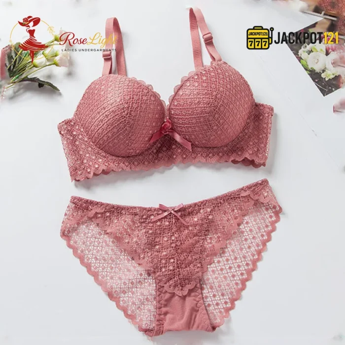 Thin Padded Wired Soft Full Lace Set - Image 4