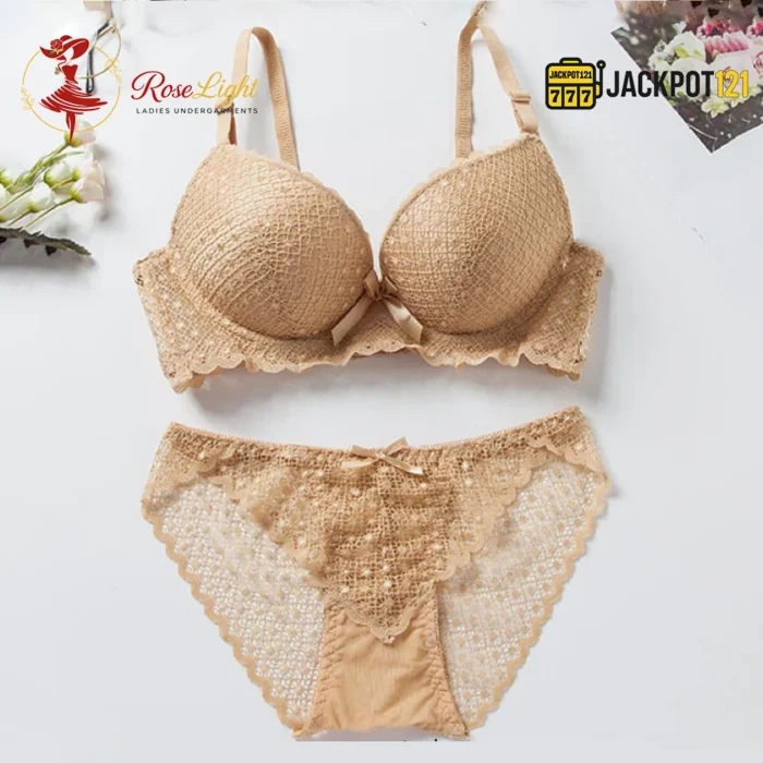 Thin Padded Wired Soft Full Lace Set - Image 5