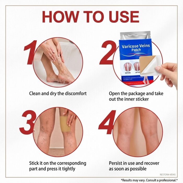 Varicose Vein Care Patch (8 Boxes) – Herbal Leg Support Patch for Circulation & Vein Comfort - Image 17