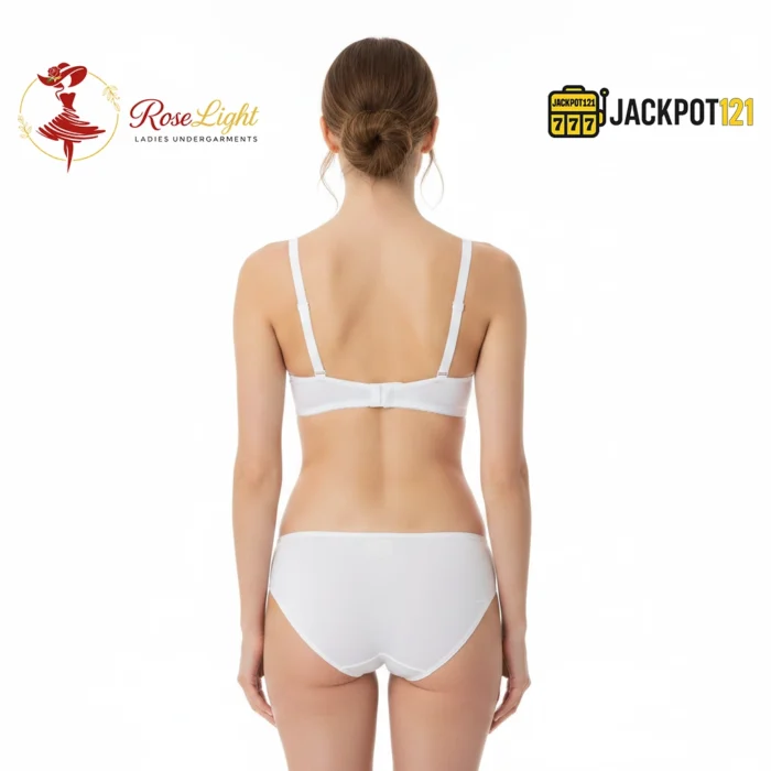 Jersey Cotton Lace Styling Non-Padded Bra - Image 8