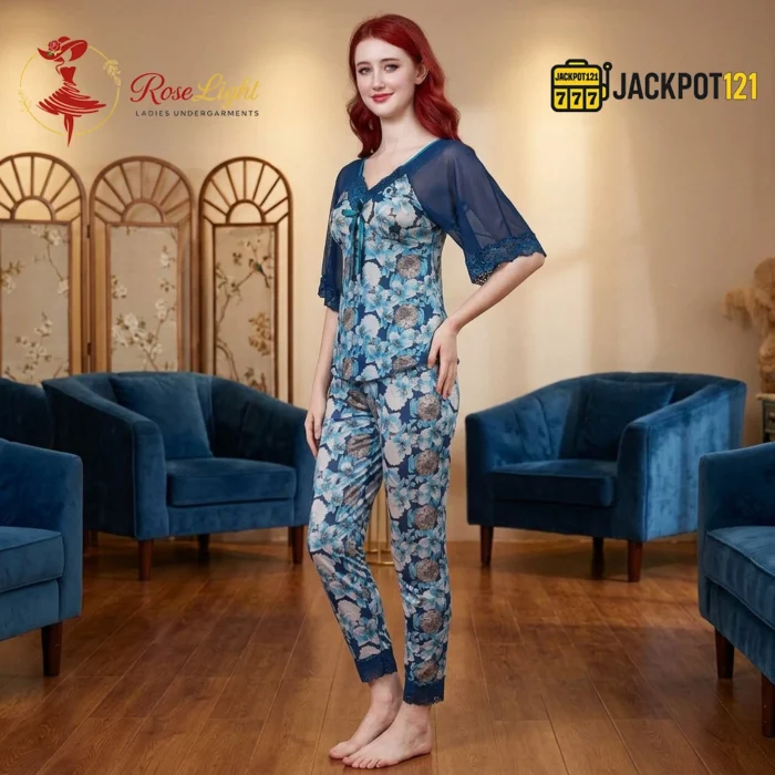 Azure Lily Pajama Set Sleepwear Pajama Suit - Image 3