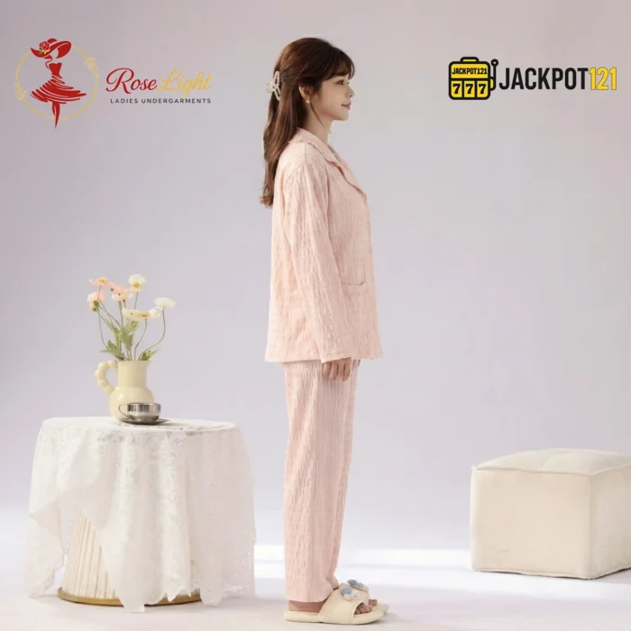 Blush Cloud Premium Textured Pajama Set - Image 3