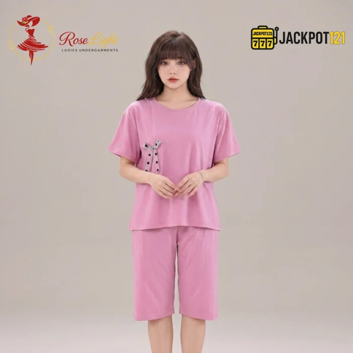 Blush Comfort Cotton Lounge & Sleepwear Set - Image 3
