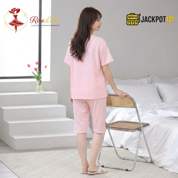Blush Heart Comfort Shorts Pajama Set - Image 6