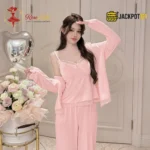 Blush Serenity 3-Piece Premium Nightwear Set