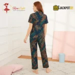 Brushstroke Geo Nightwear Pajama Suit Set - Image 6