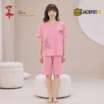 Bunny Bow Cool-Cotton Shorts Set - Image 2