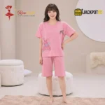 Bunny Bow Cool-Cotton Shorts Set - Image 4