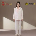 CloudWarm Plush Fleece Pajama Suit – Cozy Winter Button-Up Sleepwear Set - Image 5