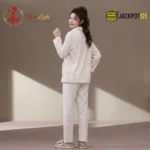 CloudWarm Plush Fleece Pajama Suit – Cozy Winter Button-Up Sleepwear Set - Image 6