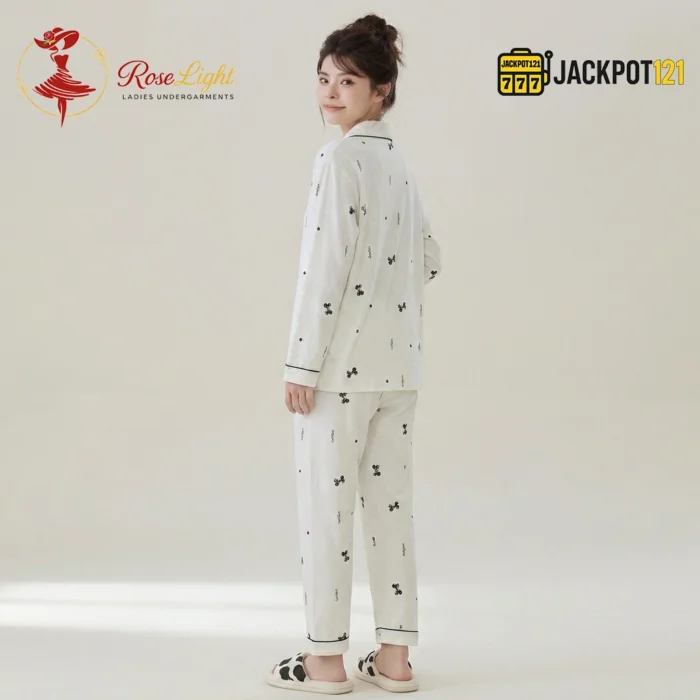 Cozy Charm Premium Button-Down Pajama Set - Image 10