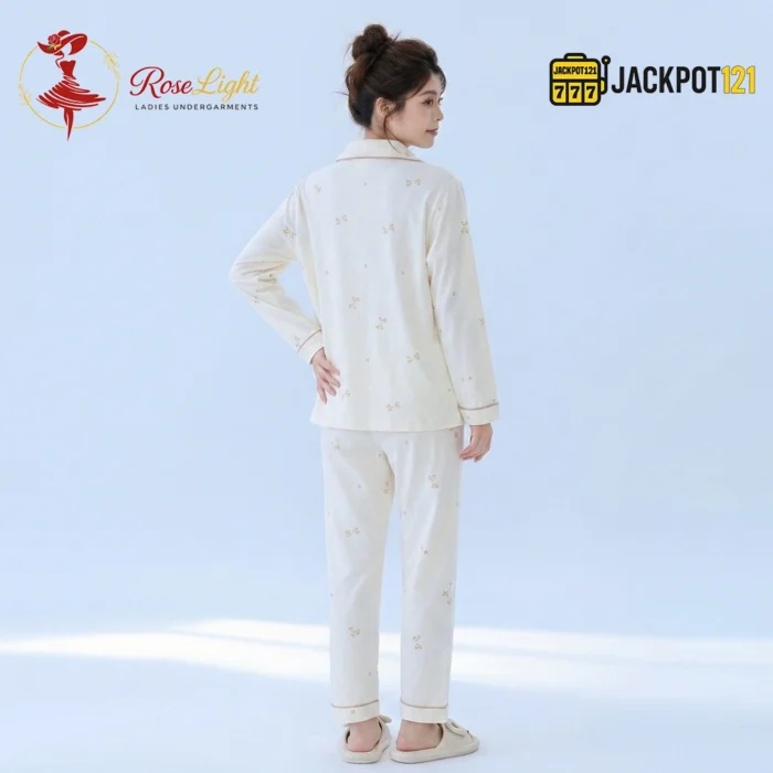 Cozy Charm Premium Button-Down Pajama Set - Image 11
