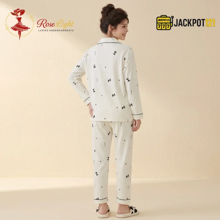 Cozy Charm Premium Button-Down Pajama Set - Image 12