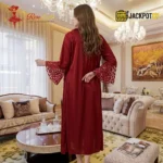 Crimson Velvet Robe & Nightgown Set - Image 6