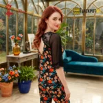 Elegant Midnight Bloom Pajama Set - Image 5