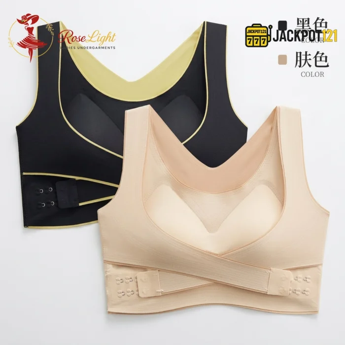 FlexLift Cross Side Support Bra – Breathable Full Coverage Everyday Comfort Bra - Image 6