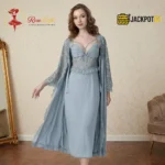 Luxury Lace Maxi Nighty Set with Elegant Long Robe – Premium Women Sleepwear Collection - Image 3