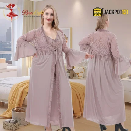 Mauve Mist Robe & Nightgown Set