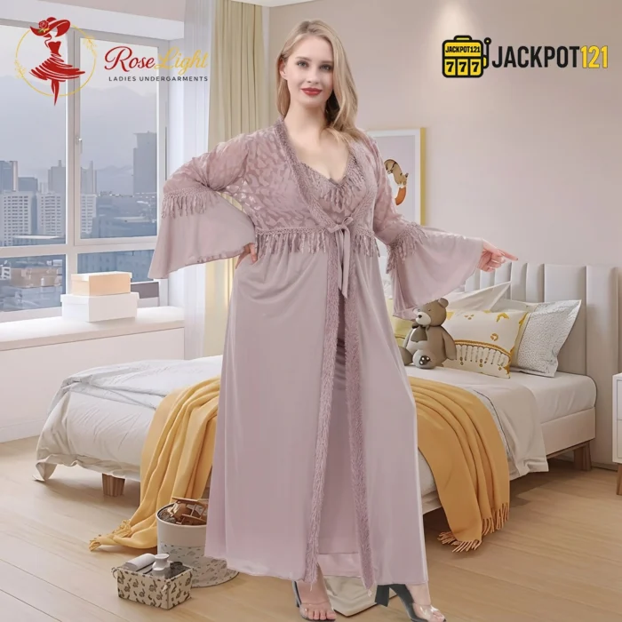 Mauve Mist Robe & Nightgown Set - Image 2