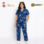 Midnight Bloom Premium Floral Pajama Lounge Set - Image 2