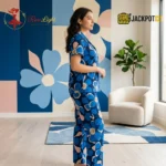 Midnight Bloom Premium Floral Pajama Lounge Set - Image 3