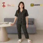Midnight Meadow Pajama Suit – Stylish Comfort for Relaxed Evenings