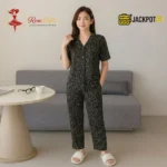 Midnight Meadow Pajama Suit – Stylish Comfort for Relaxed Evenings - Image 4