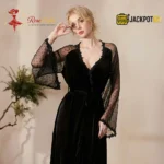 Noir Elegance Robe & Gown Set