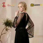 Noir Elegance Robe & Gown Set - Image 5