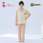 Peach Teddy Bear Comfort Pajama Suit - Image 2