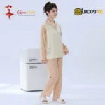 Peach Teddy Bear Comfort Pajama Suit - Image 3