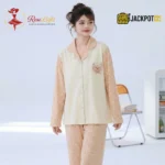 Peach Teddy Bear Comfort Pajama Suit - Image 5