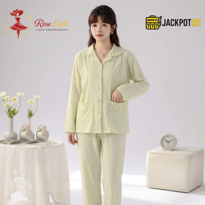 Pistachio Comfort Cotton Pajama Set - Image 2