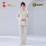 Premium Floral Cotton Pajama Set for Women – Soft Full Sleeve Night Suit - Image 6