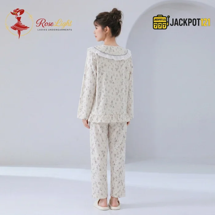 Premium Floral Cotton Pajama Set for Women – Soft Full Sleeve Night Suit - Image 7