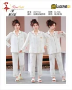 Premium Soft Cotton Pajama Set for Women – Elegant Full Sleeve Night Suit