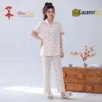 Rosé Dreams Premium Short Sleeve Pajama Set - Image 3