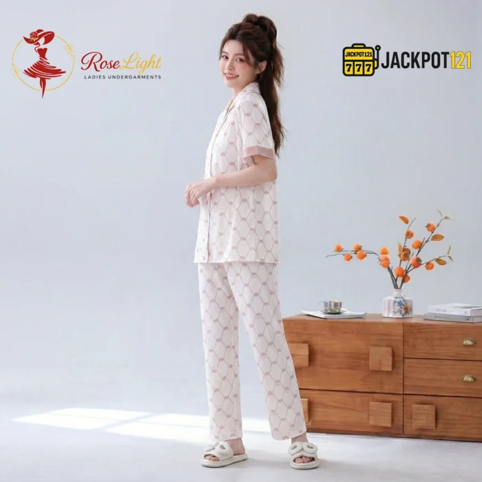 Rosé Dreams Premium Short Sleeve Pajama Set - Image 4