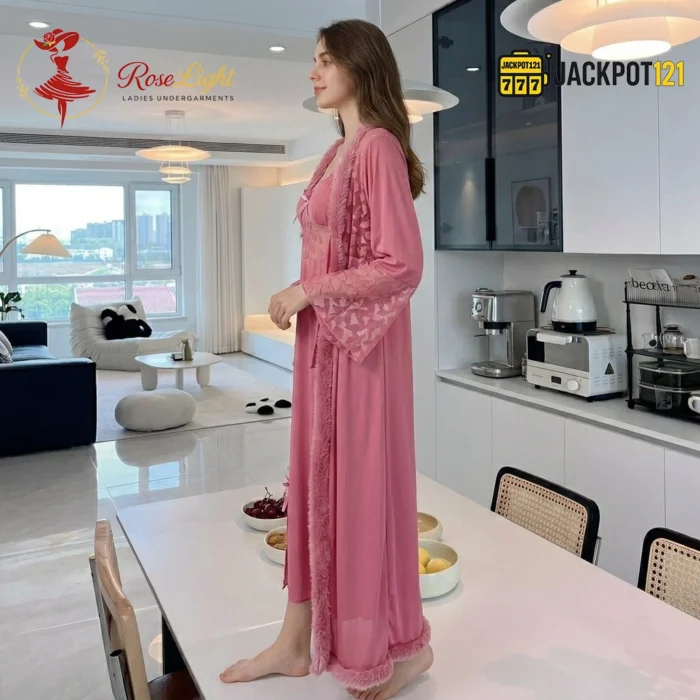 Rose Petal Robe & Nightgown Set - Image 5