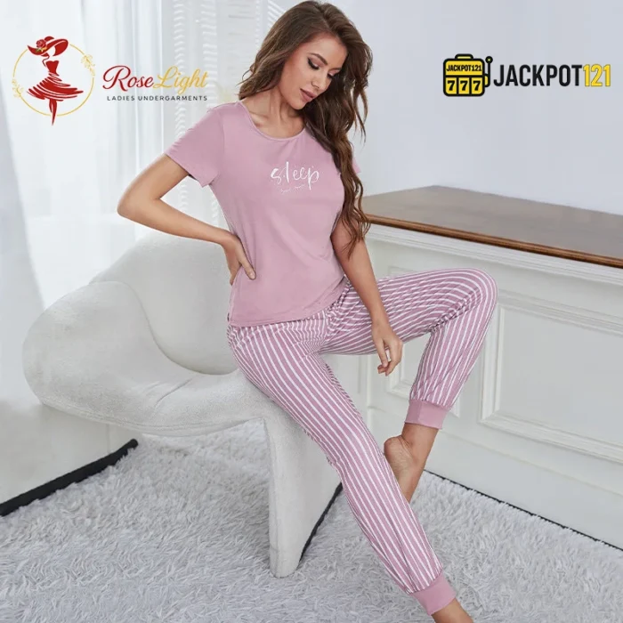 Satin Bliss 2-Piece Pajama Set – Soft Breathable Sleeveless Sleepwear - Image 3