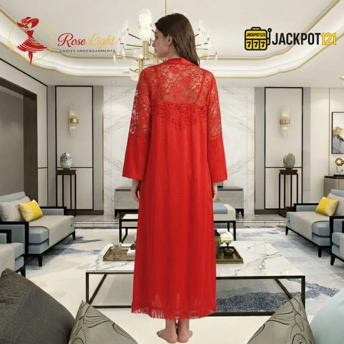 Scarlet Romance Robe & Nightgown Set - Image 7