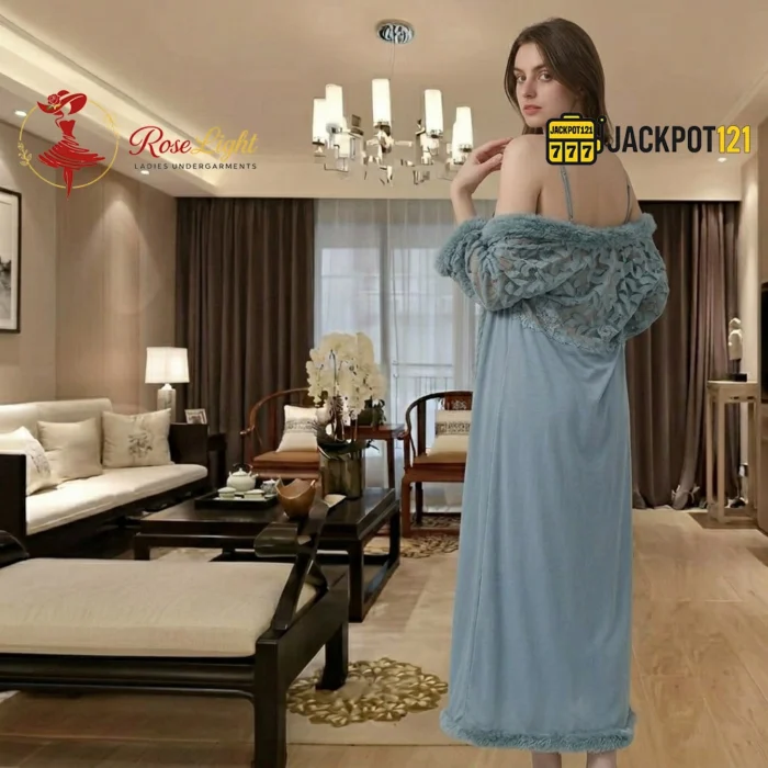 Sky Mist Robe & Nightgown Set - Image 6