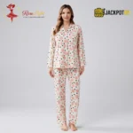 Soft Comfort Printed Button-Front Pajama Suit – Women's Cozy Full Sleeve Sleepwear Set - Image 2