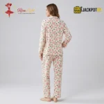 Soft Comfort Printed Button-Front Pajama Suit – Women's Cozy Full Sleeve Sleepwear Set - Image 7