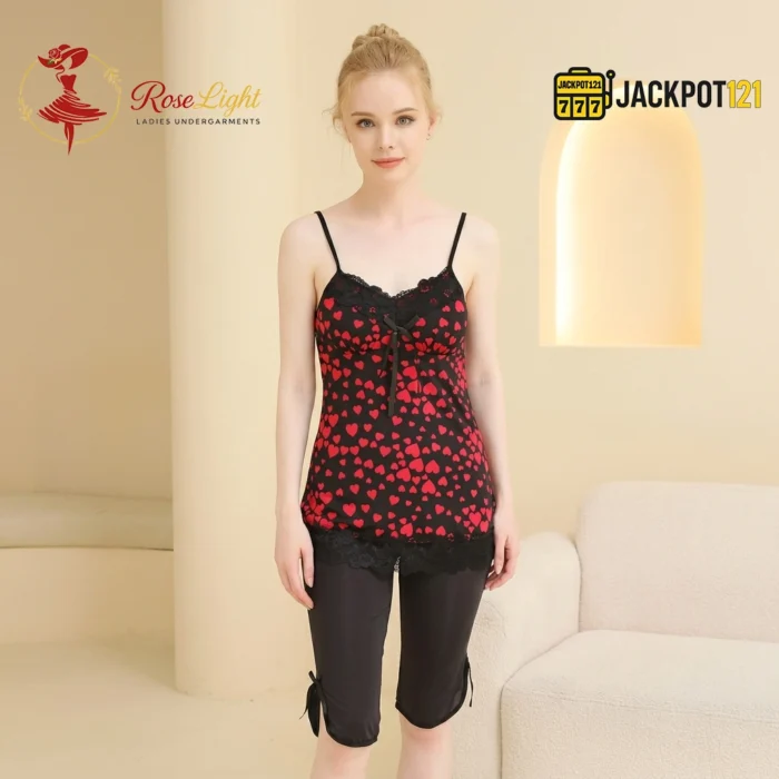 Sweetheart Bliss Lace Cami Lounge Set - Image 2