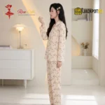Bird Print Knit Cotton Pajama Set - Image 10